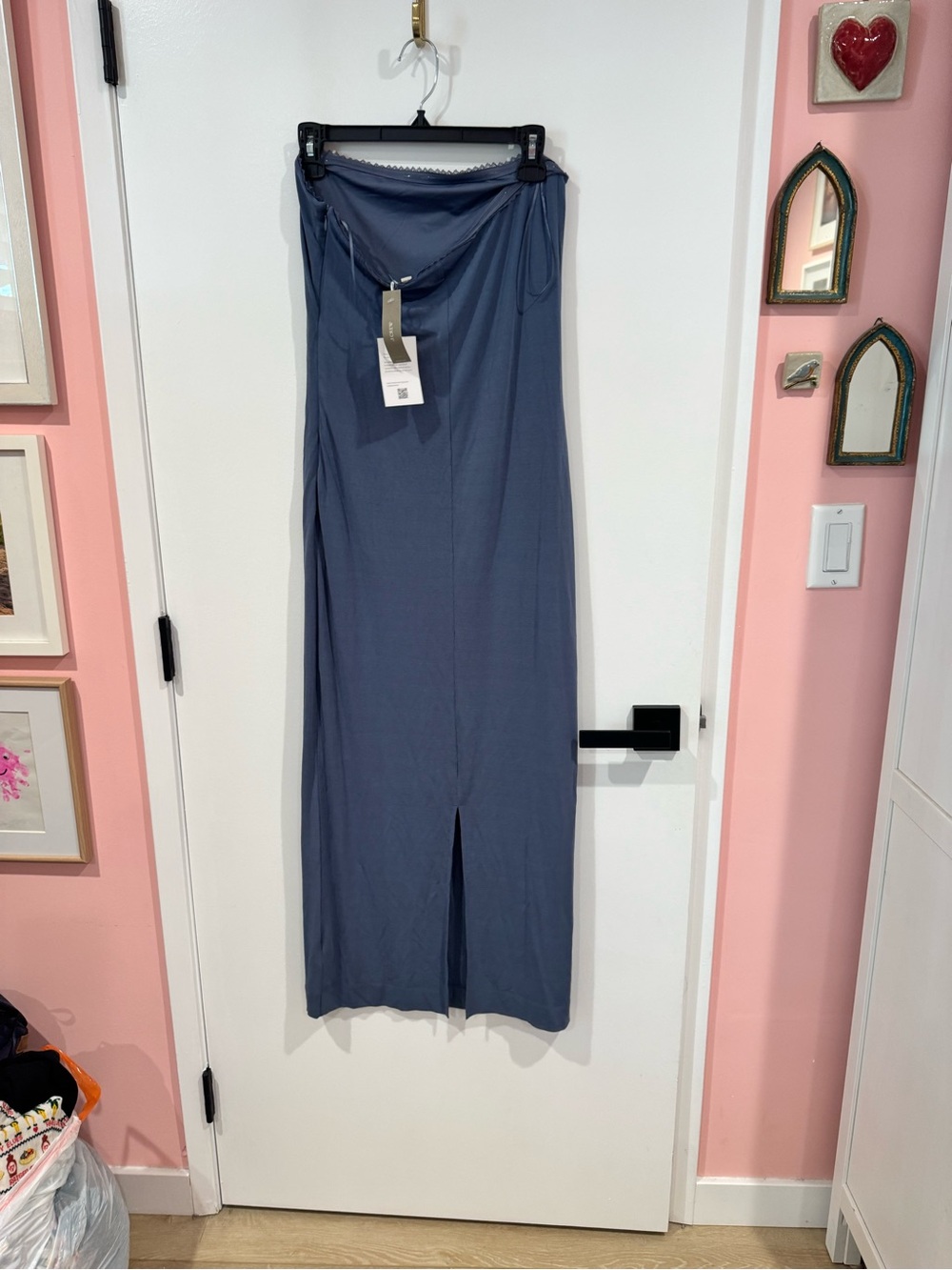 J. Crew x Rouje Strapless Slate Blue Midi Dress, L - Picture 5 of 10